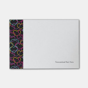 Post-it® Motif Valentin aux Coeurs de couleurs