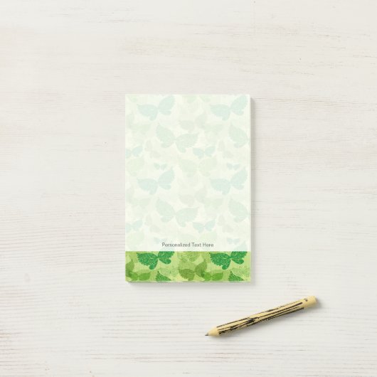 Post-it® Motif vert de printemps (Sur un bureau)