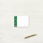 Post-it® Motif vert Emo avec cercles (Sur un bureau)
