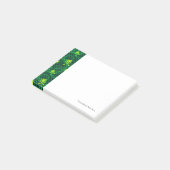 Post-it® Motif vert Emo avec cercles (Incliné)
