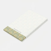 Post-it® motif vert et jaune rétro vintage (Incliné)