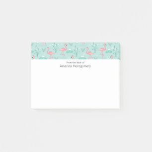 Post-it® Motif vert Flamants roses rose Pastel
