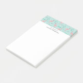 Post-it® Motif vert Flamants roses rose Pastel (Incliné)