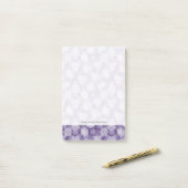Post-it® Motif violet de flocons de neige (Sur un bureau)