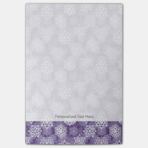 Post-it® Motif violet de flocons de neige