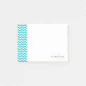 Post-it® Motif White and Aqua Zig Zag (Devant)
