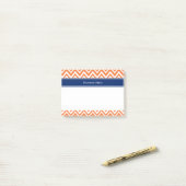Post-it® Motif Zigzag orange personnalisé (Sur un bureau)