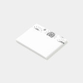Post-it® Motifs d'éclats noirs sur fond blanc (Incliné)