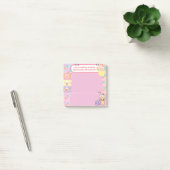 Post-it® Motivation Kawaii mignonne rose et pourpre (Bureau)