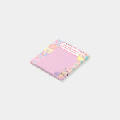 Post-it® Motivation Kawaii mignonne rose et pourpre (Incliné)