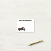 Post-it® moto de style croiseur cool (Sur un bureau)