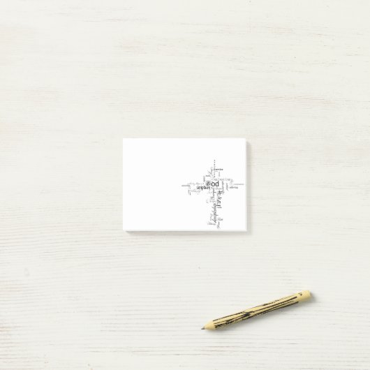 Post-it® Mots chrétiens croisés (Sur un bureau)