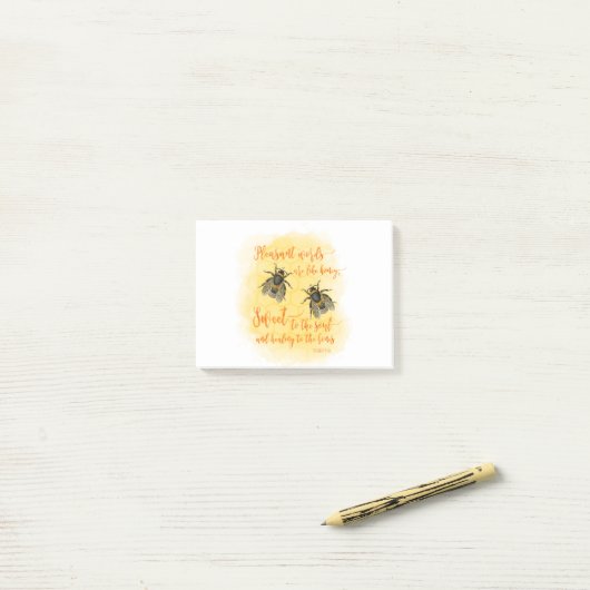 Post-it® Mots plaisants citant la Bible (Sur un bureau)