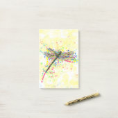 Post-it® Mouche dragonfly à l'aquarelle tendance mignonne (Sur un bureau)
