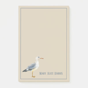Post-it® Mouette à l'aquarelle personnalisée de plage