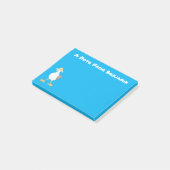 Post-it® Mouette drôle avec frites dessin animé (Incliné)