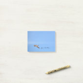 Post-it® Mouette en vol bleu (Sur un bureau)