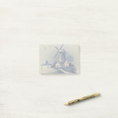 Post-it® Moulin blanc blanc blanc vintage (Sur un bureau)