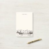 Post-it® Mountain Sketch Personnalisé (Sur un bureau)