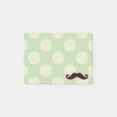 Post-it® Moustache à guidon, Pois - Rouge vert noir (Devant)