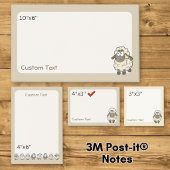 Post-it® Mouton dessin animé beige