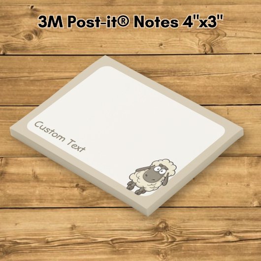 Post-it® Mouton dessin animé beige