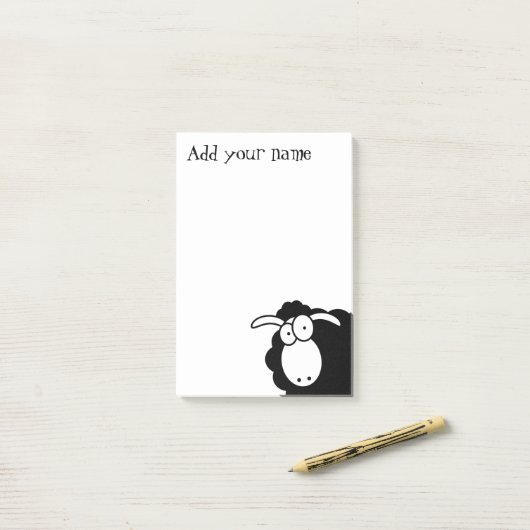 Post-it® Mouton noir (Sur un bureau)