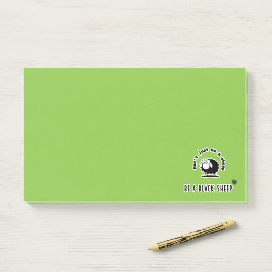 Post-it® mouton noir (Sur un bureau)