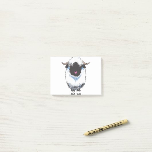 POST-IT® MOUTONS DU VALAIS BLACKNOSE (Sur un bureau)