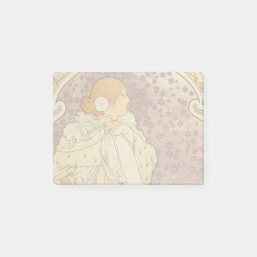Post-it® Mucha Art nouveau femme beauté (Devant)