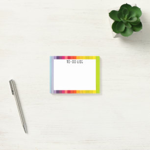 Post-it® Multicolore strié arc-en-ciel