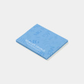 Post-it® Multitude de Monogrammes Bleu Ciel Avec Votre Nom (Incliné)