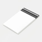 Post-it® Multitudes de rayures noires et blanches inégales (Incliné)