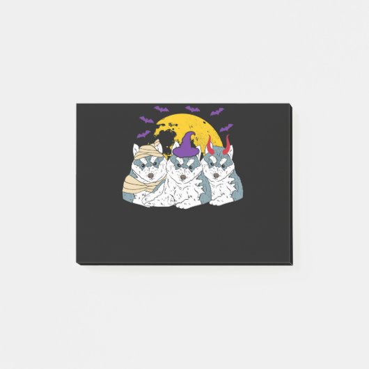 Post-it® Mummy witch siberian husky dog assolé (Devant)