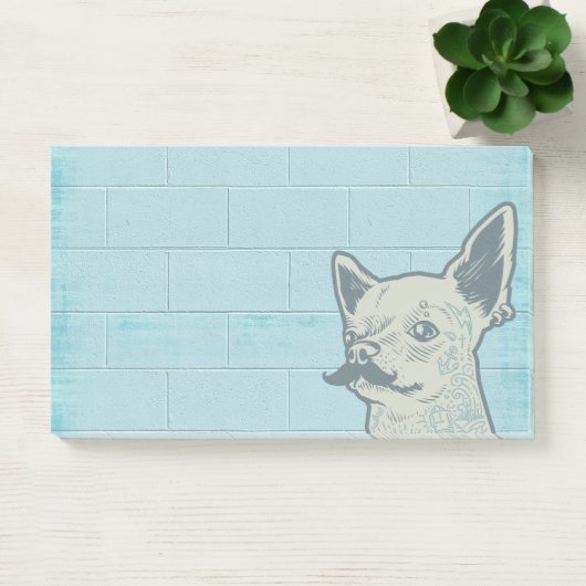 Post-it® Mur de graffitis Mustache Chihuahua (Bureau)