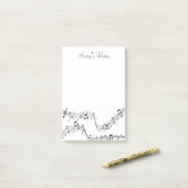 Post-it® Music Note Musicien Motif Whimsical (Sur un bureau)
