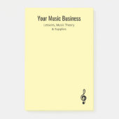 Post-it® Musical Treble Clef Professional Musicien Jaune (Devant)