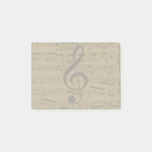 Post-it® Musical Treble Clef Sheet Musique Classique