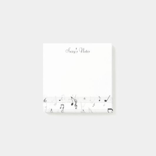 Post-it® Musicien de note de musique Whimsical (Devant)