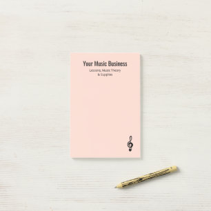 Post-it® Musicien professionnel Clef Pink Treble