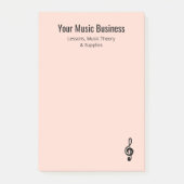 Post-it® Musicien professionnel Clef Pink Treble (Devant)