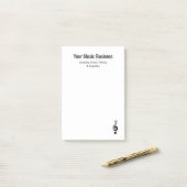 Post-it® Musicien professionnel simple de Clé Treble (Sur un bureau)