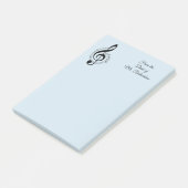 Post-it® Musique Bleue Personnaliser Publier des notes 4x6 (Incliné)