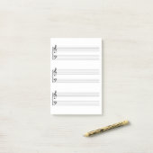 Post-it® Musique de feuille (Sur un bureau)