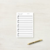 Post-it® Musique de feuille blanche (Sur un bureau)
