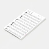 Post-it® Musique de feuille blanche (Incliné)