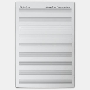 Post-it® Musique d'état-major blanc Note Papier Nom person