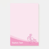 Post-it® Musique d'oiseau rose (Devant)