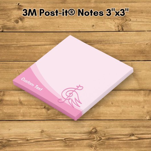 Post-it® Musique d'oiseau rose
