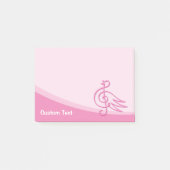 Post-it® Musique d'oiseau rose (Devant)